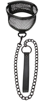 Sportsheets Fetish-Inspired Fishnet Collar and Leash Set Collars and Leads